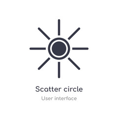 scatter circle outline icon. isolated line vector illustration from user interface collection. editable thin stroke scatter circle icon on white background