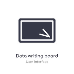 data writing board interface outline icon. isolated line vector illustration from user interface collection. editable thin stroke data writing board interface icon on white background