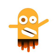 Cute Monster Logo For Packaging And Design Vector Illustration