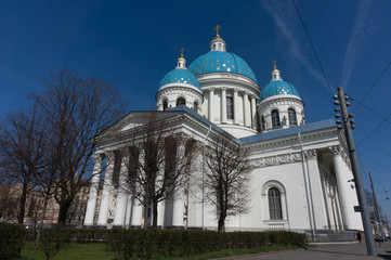 Fototapeta na wymiar Trinity Cathedral, Saint Petersburg in St. Petersburg
