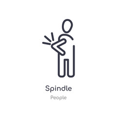 spindle outline icon. isolated line vector illustration from people collection. editable thin stroke spindle icon on white background