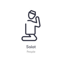 salat outline icon. isolated line vector illustration from people collection. editable thin stroke salat icon on white background
