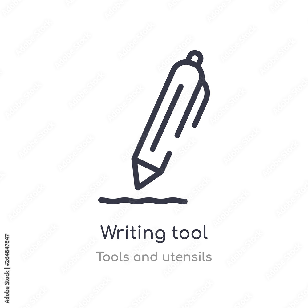 Poster writing tool outline icon. isolated line vector illustration from tools and utensils collection. edi