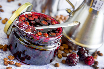 Blackberry coffee bean jam