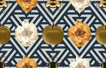 Vintage Beautiful and trendy Seamless Pattern design in super high resolution. Pattern Decoration Texture. Vintage Style Design for Fabric Print, Wallpaper Background.