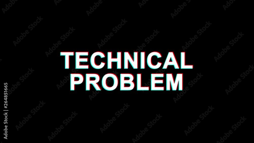 Poster 20. technical problem glitch text abstract vintage twitched 4k loop motion animation . black old ret