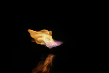 fire on black background