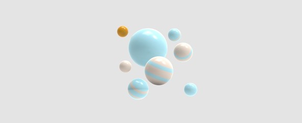 Render de esferas de colores