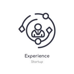 experience outline icon. isolated line vector illustration from startup collection. editable thin stroke experience icon on white background