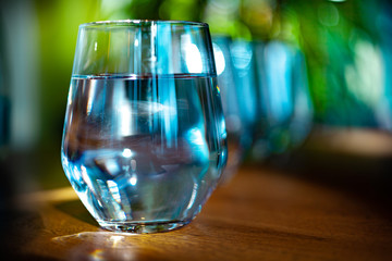 A glass of pure, fresh and healthy water