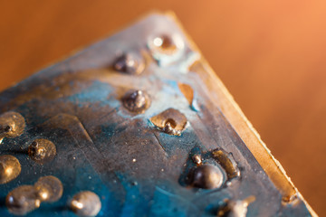 Electric circuit damaged due to bad soldering