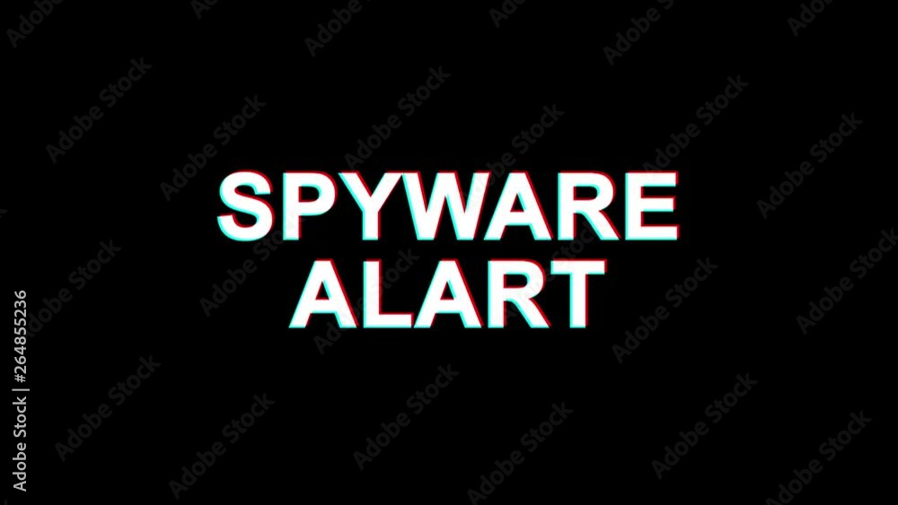 Poster spyware alart glitch text abstract vintage twitched 4k loop motion animation . black old retro digit