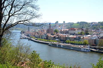 Obraz premium Panoramic view of Passau 1