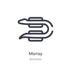 moray outline icon. isolated line vector illustration from animals collection. editable thin stroke moray icon on white background
