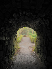 Dark Tunnel in woods