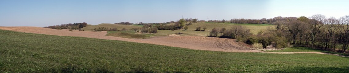 sanfte, durch die Eiszeit geformte H&uuml;gel in S&uuml;dd&auml;nemark