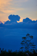 sky with clouds at sunset