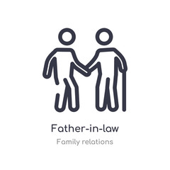 father-in-law outline icon. isolated line vector illustration from family relations collection. editable thin stroke father-in-law icon on white background