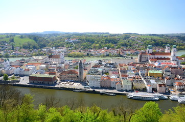 Fototapeta na wymiar View of Passau in Germany