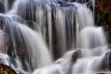 Fototapeta na wymiar water falls, mountain stream, brook