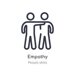 empathy outline icon. isolated line vector illustration from people skills collection. editable thin stroke empathy icon on white background