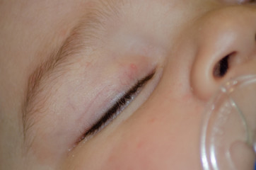 Fototapeta premium Close up macro shot of six months old babys eye