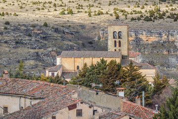 Sanctuary of Our lady of Pena in Sepulveda, small historical town in Segovia region of Spain