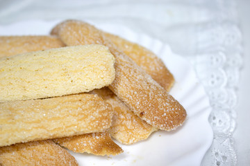 Traditional fresh and delicious champagne biscuits