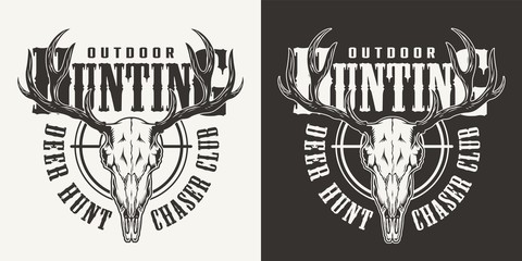 Vintage hunting label