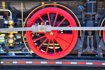 Close up of a Locomotive drive Gear