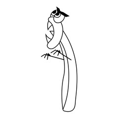 Angry razor outline. Isolated vector illustration