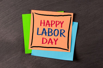 Haappy Labor Day Concept On Sticky Note