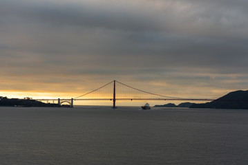 Silhouette of the Bay Bridge