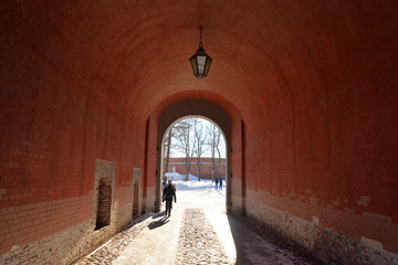 Arch in the wall of Peter and Paul Fortress.