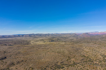 Fototapeta na wymiar Aerial Arizona desert landscape