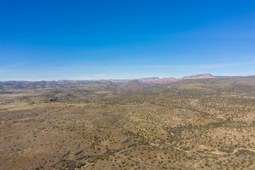 Aerial Arizona desert landscape