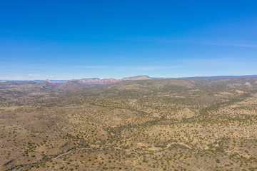 Aerial Arizona desert landscape