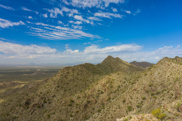 Aerial photo Arizona cactus mountain landscape