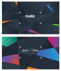 colorful vibrant dark geometric background