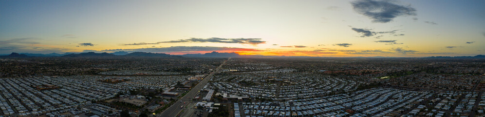 Aerial panorama Mesa Arizona USA