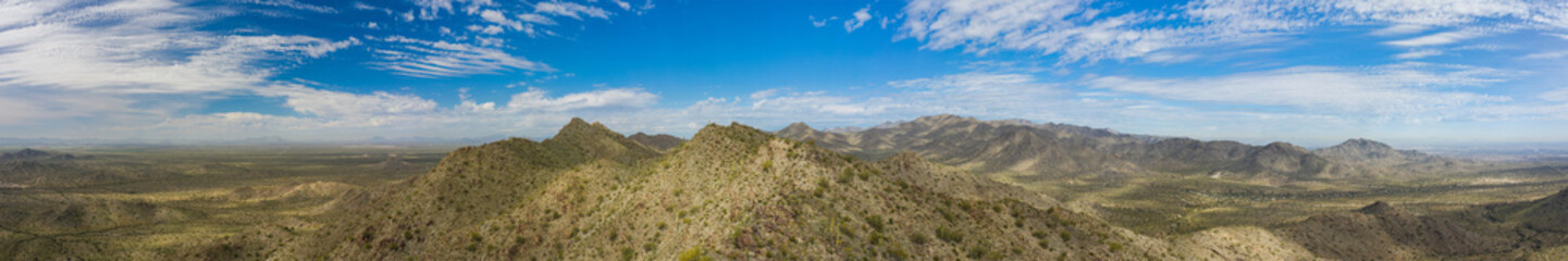 Fototapeta na wymiar Aerial panorama photo Skyline Regional Park Arizona USA