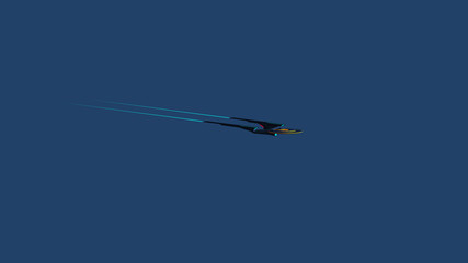 Screen Wallpaprer of Science Fictional image of a deep space starship and milky way on the background. Designed by the author