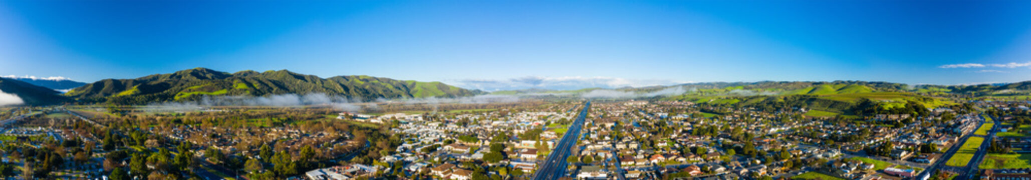 Aerial panorama Buellton California USA image