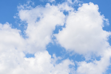 Fototapeta premium The nature of blue sky with cloud in the morning.