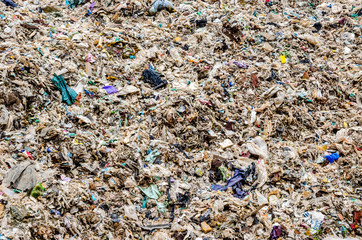 CHONBURI PROVINCE, THAILAND-JULY 13: Municipal waste disposal open dump process.  Dump site at Chonburi Province on JULY 13 , 2016 in CHONBURI PROVINCE THAILAND
