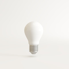 Lightbulb on white background. 3d rendering