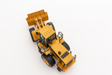 Yellow Wheel Loader  Isolated