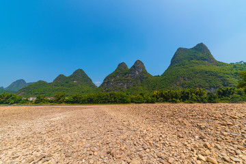 Landscape, the lijiang river, guilin karst mountainous area.The landscape of near guilin, yangshuo...