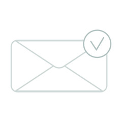 envelope icon in trendy flat tick email. icon