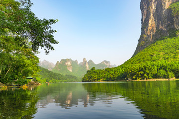 Fototapeta na wymiar Landscape jiatianxia guilin, lijiang river on the mountain.The landscape of near guilin, yangshuo county, guangxi, China